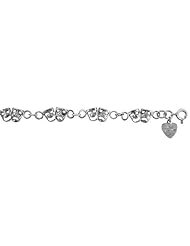Sterling Silver Charm Bracelet w/ Drama Masks (Comedy Tragedy)