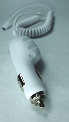 Professional Videocon A27i Smartphone BLUE LED Car Charger with digitally auto controlled rapid and slow charge! (White)