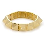 nOir Gold Single Pyramid Classic Bracelet