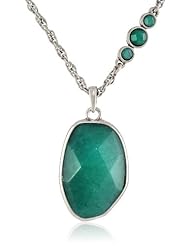 Lucky Brand "Mar14 The Bees Knees Nks Brc" Stone Pendant Necklace, 30"