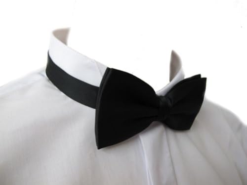 Bow Tie In Black - Silky Pre-tied - Adjustable & New