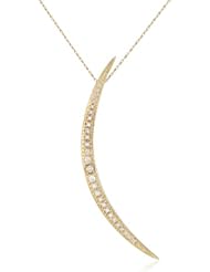 Mizuki 14Kt Chain Charm Long Sliding Icicle Crescent Diamond Pendant Necklace (.58Ct), 18