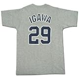 (マジェスティック)Majestic MLB ヤンキース #29 井川慶 Youth Player Road Tシャツ (グレー) - Youth-M