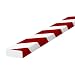 Independent Warehouse 60-6730-2 Knuffi Type D Polyurethane Foam Surface Bumper Guard, 196-3/4" Length x 2" Width x 13/16" Height, Red/White