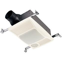 Broan 100HL Directionally-Adjustable Bath Fan with Heater and Incandescent Light