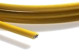 Vinyl Coated Stainless Steel 18-8 Wire Rope 1/4 Coating Thickness Yellow 7x19 3700lb Strength #SC1887 10' Length