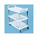 Cream X-Tra Three-Shelf Utility Cart, Open All Sides (RCP4091CRE)