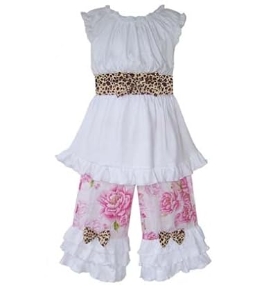 Boutique Girls Shabby Chic Floral Capri Outfit