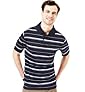 Blue Harbour Pure Cotton Jacquard Striped Polo Shirt