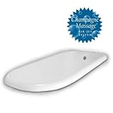 American Bath Factory B5-5540-WX-SP Cambridge Champagne Drop-In Bathtub, White, Standard Blower