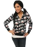 Paul Frank The Fast Food Logo Z/U Hoody in Black,Sweatshirts for Women