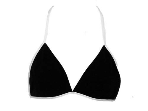 Ralph Lauren Soft Black & White String Halter Swimsuit-top