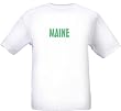 MAINE - GREEN LETTERING - State-series - White T-shirt