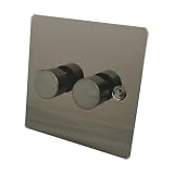 Review AKII  / Flat Plate Polished Black Nickel 2 Gang 2 Way Dimmer