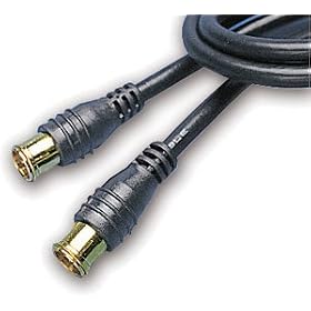 Petra RG59 Quick-Connect Coaxial Cable - 1 x F-connector - 1 x F-connector - 12ft - Black by Petra