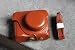 Case Star ® Brown PU Leather Case Cover protector Bag for Canon G1X Digital Camera DC G1X + Free Camera Lens Cleaning Paper + Case Star Cellphone Bag