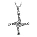 Sterling Silver and Marcasite St. Bridget's Cross Necklace - Made in Ireland