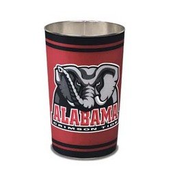 <b>Alabama Crimson Tide NCAA Tapered Wastbasket by Wincraft (15"" Height)</b>