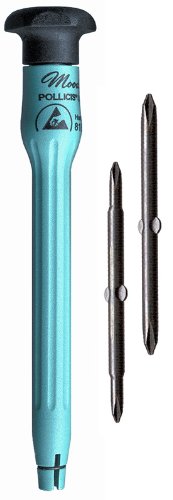 Moody Tools 58-2341 Tri-Point Security Driver 3 Piece Set, Reversable, ESD Handle, Heads #0 & #1