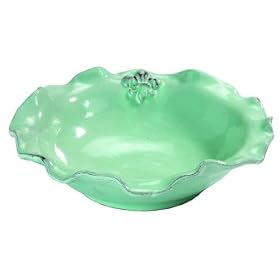 Fleur De Lis Soup Bowl Celadon by Cross