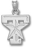 Texas A&M Aggies Solid Sterling Silver ''T'' Star Logo 5/8'' Pendant