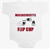 Massachusetts Flip Cup Baby Ultrasoft Onesie