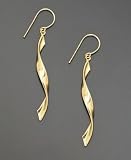 18k Polished Swirl Drop Earrings