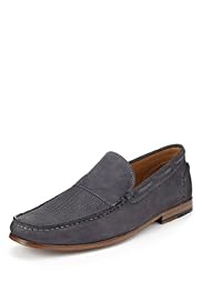 Collezione Leather Textured Vamp Loafers