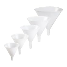 Dynalon 212195 Polyethylene (HDPE) General Use Laboratory Funnel, with Short Stem Student Level