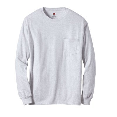 Hanes TAGLESS 6.1 Long Sleeve with Pocket