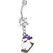 Polar Bear on A Toboggan Belly Ring