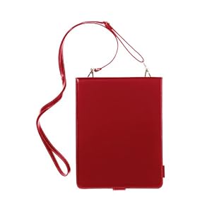 Simplism Leather Collection Shoulder Leather Case for iPad Deep Red