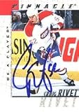 Craig Rivet, Montreal Canadiens, 1998 Pinnacle Be A Player Certified Autographed Card