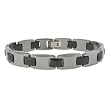 Men's Tungsten & Black Ceramic Link Bracelet, 8.50"