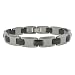 Men's Tungsten and Black Ceramic Link Bracelet, 8.50"