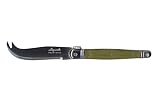 Laguiole Set of Two Cheese Knives, Olive