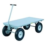 Little Giant® Wagon Truck, Flush Deck, 20x40, Pneumatic Whls, 3000 Lb. Cap.