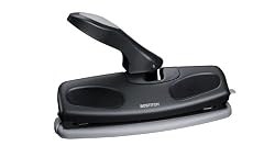 Stanley Bostitch 2 to 7-Hole Adjustable Hole Punch with Swivel Handle, 25 Sheet Capacity, Black (HPK7-ADJ)