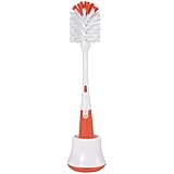 OXO Tot Bottle Brush with Nipple Cleaner and Stand, Orange