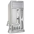 Powmax MATX3304-S - Desktop - micro ATX - silver - power supply 230 Watt