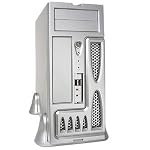 Powmax MATX3304-S - Desktop - micro ATX - silver - power supply 230 Watt