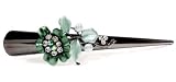 Green Crystal Flower Swarovski Alligator Clip