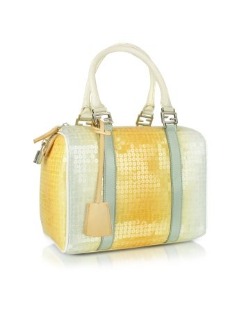 Fendi Yellow Sequined Forever Boston Bag