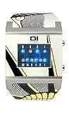 01The One Kerala Trance White Leather Liberty Dial Men's Watch #KT119B1
