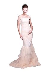 Square Neck Mermaid Cap Sleeves Tulle Evening Dress/Wedding Dress 