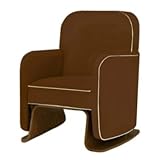 Nurseryworks Cole Glider in Mocha with Ecru Piping and Dark Legs