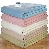 Soft Heat Electric Warming Micro Fleece Blanket by Perfect Fit - The Worlds Safest Heated Warming Blanket, King Size, Natural