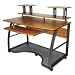 Lorell Mobile Workstation, 48-3/4x27-1/4x41-1/2, Cherry/Charcoal
