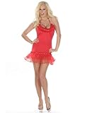 IMAGE OF Halter Net Ruffle Sexy Mini Dress - SMALL