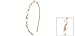 Women Clear Pink Brown Faux Crystal Beads Tinsel Narrow Hair Hoop Headband